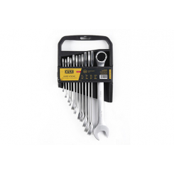 Набір ключів рожково-накидних CrV 1/4", 5/16", 3/8", 7/16", 1/2", 9/16", 5/8", 11/16", 3/4", 13/16", 7/8", 15/16" (12шт) СИЛА