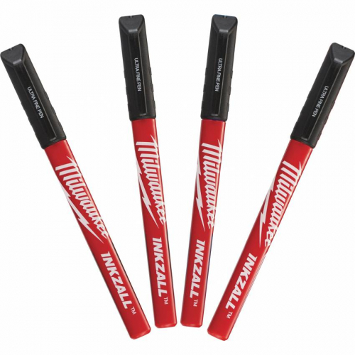 Набір ручок Fine Tip InkZAll MILWAUKEE, чорний, (4шт)