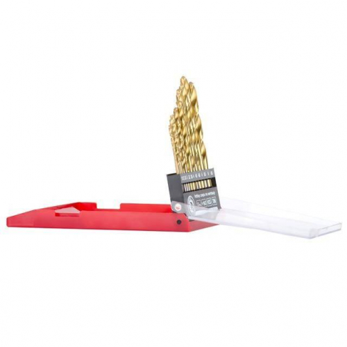 Набір свердел по металу DIN338 HSS, 13 шт (1.5 - 6.5), покриття - Ti INTERTOOL SD-0013