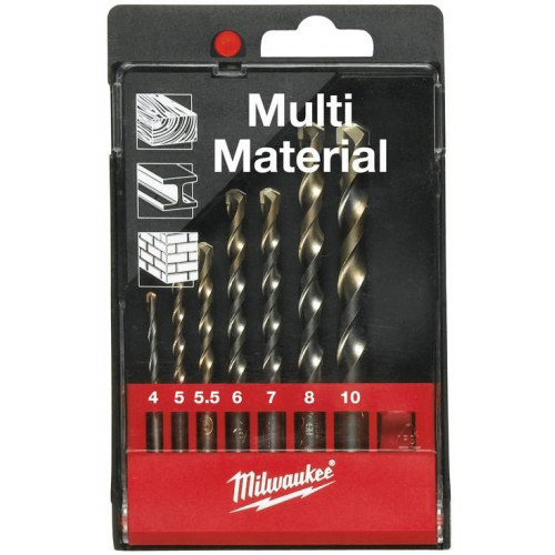 Набір свердлів універсальних MILWAUKEE, MULTIMATERIAL SET 1, (7шт)
