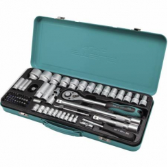 Набір торцевих головок з тріскачкою, 1/2 та 1/4, 69 предметів.