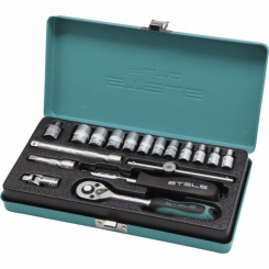 Набір торцевих головок з тріскачкою, 1/4, 18 предметів.