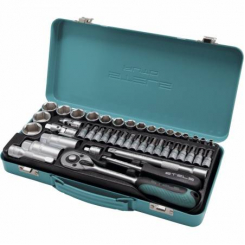 Набір торцевих головок з тріскачкою, 1/4 та 3/8, 44 предмети.