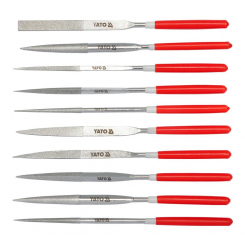 Надфіль алмазний YATO Набір, 4х160х50мм 10ін. [9/90], шт