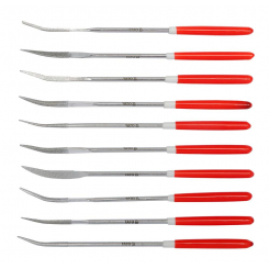 Надфілі алмазні YATO фігурні, l=140/30 мм, b=3 мм, Набір. 10 шт. [12/120], компл