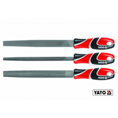 Напилки металу YATO: квадратний, напівкруглий, трикутний, L=250 мм,