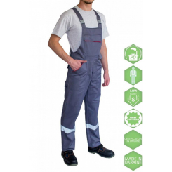 Напівкомбінезон робітник "Спецназ NEW", колір темно-сірий. 52-54/3-4 (L)