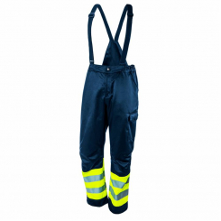 Напівкомбінезон робочий, сигнальний, синій має світловідбиваючі елементами, розмір M