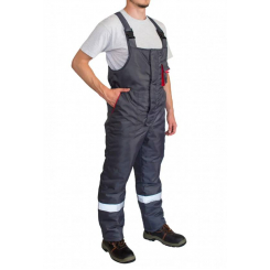 Напівкомбінезон утеплений "Спецназ" сірого кольору, нар. 48-50/3-4 (M)