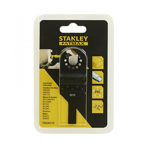 Насадка для реноватора STANLEY, Занурювальне полотно для дерев. та металу 18 TPI Ø=1x10x30мм