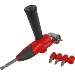 Насадка-подовжувач кутова Stark для шуруповерта 1/4&quot; з набором біт