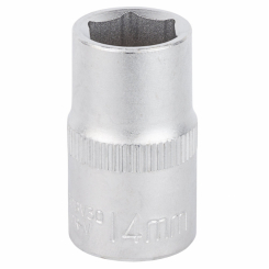 Насадка шестигранна коротка 1/2" 14мм CrV mid Sigma (6071141)