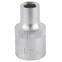 Насадка шестигранна коротка 1/2" 8мм CrV mid Sigma (6071081)