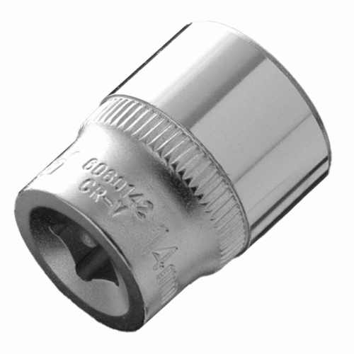 Насадка шестигранна коротка 1/4" 14мм CrV ULTRA (6060142)