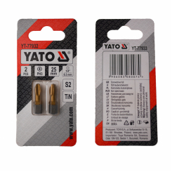 Насадка викруткова YATO PH3 х 25 мм. HEX 1/4", покрита титаном, 2 шт.