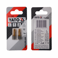 Насадка викруткова YATO TORX T30 х 25 мм. HEX 1/4", покрита титаном, 2 шт.
