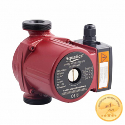 Насос циркуляційний 100Вт Hmax 6м Qmax 75л/хв Ø1½" 130мм гайки Ø1" AQUATICA (774133)