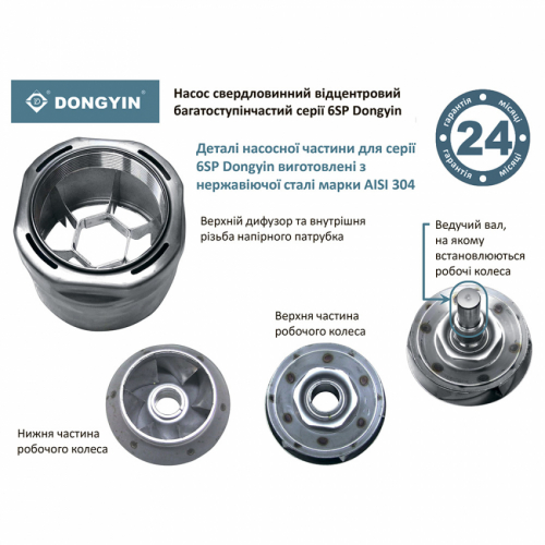 Насос відцентровий 13кВт DONGYIN 6SP17-22 (7777093)