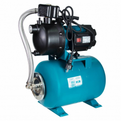 Насосна станція 1.2 кВт Hmax 48м Qmax 80л/хв пластик (самовсмоктувальний насос) 24л Україна AquaticaLEO (775309/24)