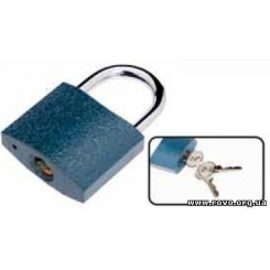 Навісний замок сталь.CORONA 40 мм синій A