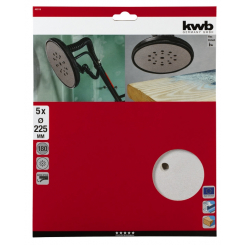 Наждачний папір, d225 мм, Р180, 5 шт, KWB (492118)