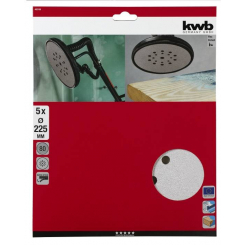 Наждачний папір, d225 мм, Р80, 5 шт, KWB (492108)