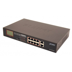 Некерований гігабітний комутатор PoE Planet GSD-1002VHP (8Port 10/100/1000Mbps 802.3atPoE 2Port 1