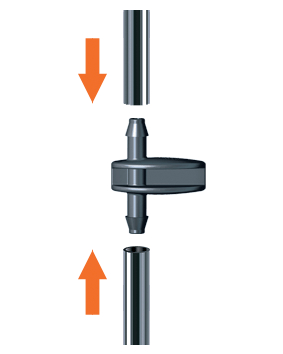 Ніпель 6мм для крапельної трубки 1/4" 10шт.