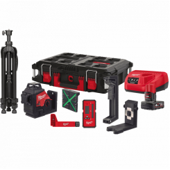 Нівелір лазерний 3D акумуляторний MILWAUKEE, M12 3PLKIT-401P (+зар. прист.,1акум.Х4Аг, кейс PACKOUT)