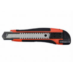 Ніж YATO з висувним лезом з відломними сегментами : M= 18 мм, SK5, ABS/TPR, фіксатор, F>20N