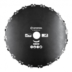 Ніж для мотокоси/тримера ø230x25.4 мм 20T, ланцюговий INTERTOOL DT-2354