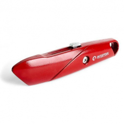 Ніж з висувним трапецієподібним лезом 60*19 мм, металевий корпус INTERTOOL HT-0505