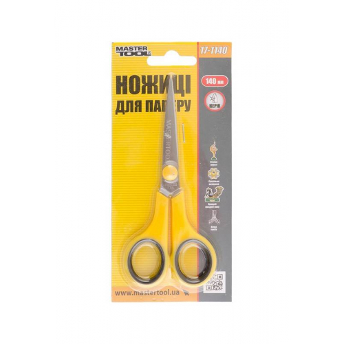 Ножиці для паперу MASTERTOOL 140 мм 17-1140