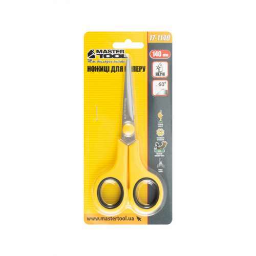 Ножиці для паперу MASTERTOOL 140 мм 17-1140