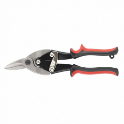 Ножиці по металу 250 мм, ліві, прогумовані ручки, MTX.