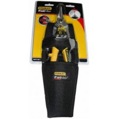 Ножиці по металу STANLEY "FatMax Aviation" у кобурі, прямі, універсальні, макс. рез:холднокатанна сталь 1,2мм; нержавіюча сталь 0.7мм, довжина 250мм.