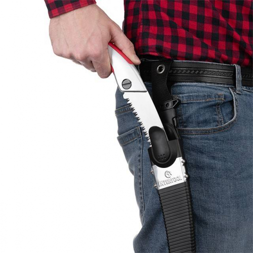 Ножівка садова вигнута 330 мм, з металевою ручкою, пластиковий чохол INTERTOOL HT-3146