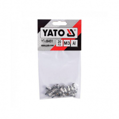 Нютогайка алюмінієва YATO М3, l=9 мм, 20 шт.