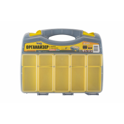 Органайзер з ручкою двосторонній MASTERTOOL 15 секцій + 10 лотків 15" (370х300х80 мм) 79-3131