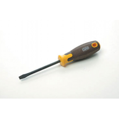 Викрутка шліцева композитна рукоятка CrV SL6x100мм (плоска) (воронена) СИЛА