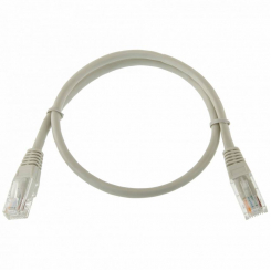 Патч-корд літій UTP RJ45 кат. 5Е 0.5 м (сірий)