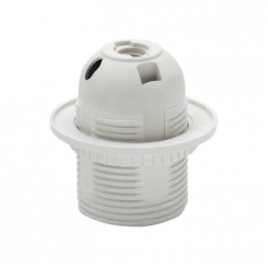 Патрон пластиковий з юбкою Е27 білий