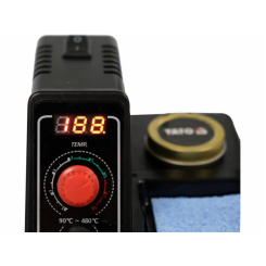 Паяльна станція мережева 230 V YATO; Р= 60 Вт, t°= 90-480°С, жало тип 900M, LCD табло [16]