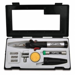 Паяльник газовий 150W з комплектом насадок 8од. TOPTUL EGAE0801