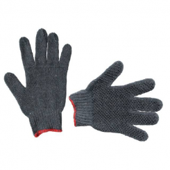 Рукавичка трикотажна, синтетична, чорного кольору, з нітриловим покриттям, 10" INTERTOOL SP-0103
