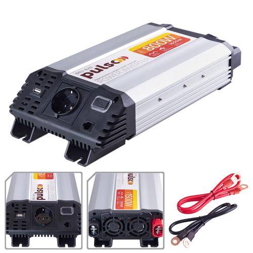 Перетворювач напруги PULSO/IMU-1520/12V-220V/1500W/USB-5VDC2.0A/мод.хвиля/клеми