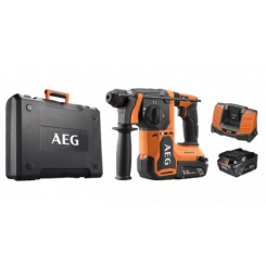 Перфоратор акум. BBH18BL2-502C AEG, 18В, 2х5Аг, 0-1500об/хв, 0-5000рух/хв, Ø30/13/26, 2.5Дж, 3,08кг