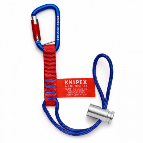 Петлевий адаптер для фіксації інструменту KNIPEX з карабіном, 00 50 13 T BK