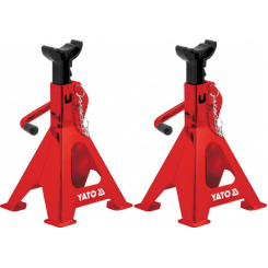 Підставки під автомобіль YATO, для навантаження до 2 т, заввишки 265-415 мм, 2 шт.