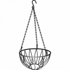 Підвісне кашпо, діаметр 25.4 см, висота з ланцюгом та гаком 53.5 см, Palisad
